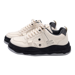 环球厚底加绒板鞋男款2025新款冬季休闲小众男鞋百搭保暖二棉鞋潮