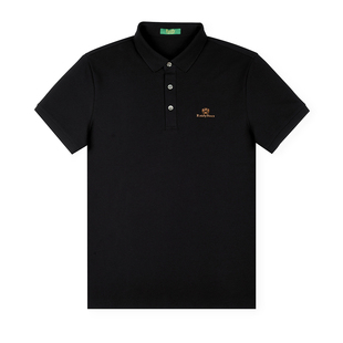 雷迪波尔男装短袖POLO衫2025夏季新款翻领商务休闲纯色薄款短上衣