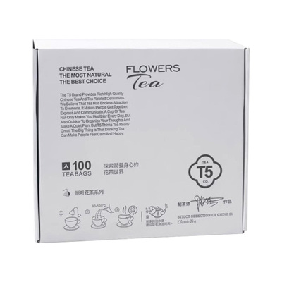T5精选原叶花茶系列玫瑰红茶100包精美盒装送礼茶正品官方旗舰店