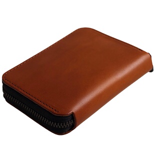 吉卡尼 日式vintage植鞣皮零钱包小巧硬币包迷你钱包便携收纳钱袋