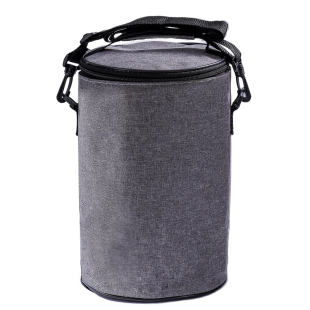 饭盒手提包圆形保温袋铝箔加厚便当包上班族学生带饭大容量手拎桶