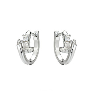 小众设计S925纯银王嘉尔同款炫闪小钉子耳环男女潮时尚高级感耳扣