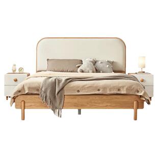 全友家居儿童床北欧风1米5家用男女孩实木框架小户型省空间儿童床