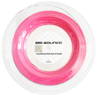 Solinco索林科Confidential Soft网球线霓虹粉色五角聚酯硬线耐打