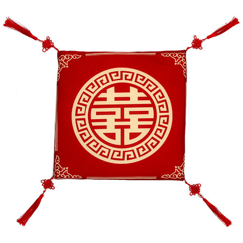 结婚跪垫敬茶坐福垫敬酒跪拜红色喜垫一对新娘改口婚庆用品大全