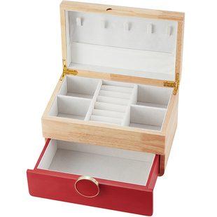 本心本来首饰盒高档实木多层分隔式防尘收纳盒家用耳环项链珠宝盒