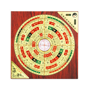 杨公三合罗盘高精度专业八卦地质高级三合罗盘黄铜随身指南针摆件