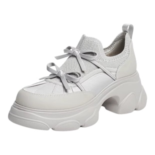 红蜻蜓老爹鞋2026春季新款女鞋厚底小个子增高休闲鞋蝴蝶结单鞋女