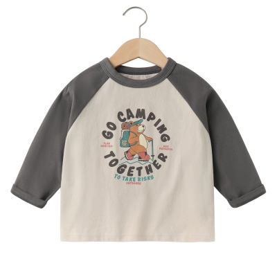 右欧男童纯棉长袖T恤秋装新款