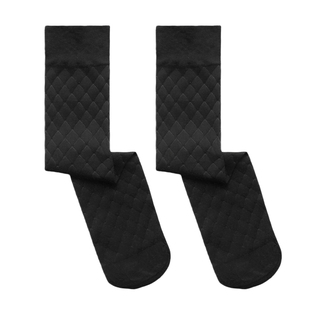 3双49岩也男士黑色菱形格纹中筒袜薄款商务正装袜子性感丝袜G渔网