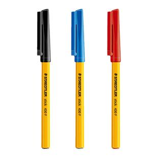 德国施德楼stick圆珠笔 STAEDTLER圆珠笔430F黄杆0.5mm原子圆珠笔