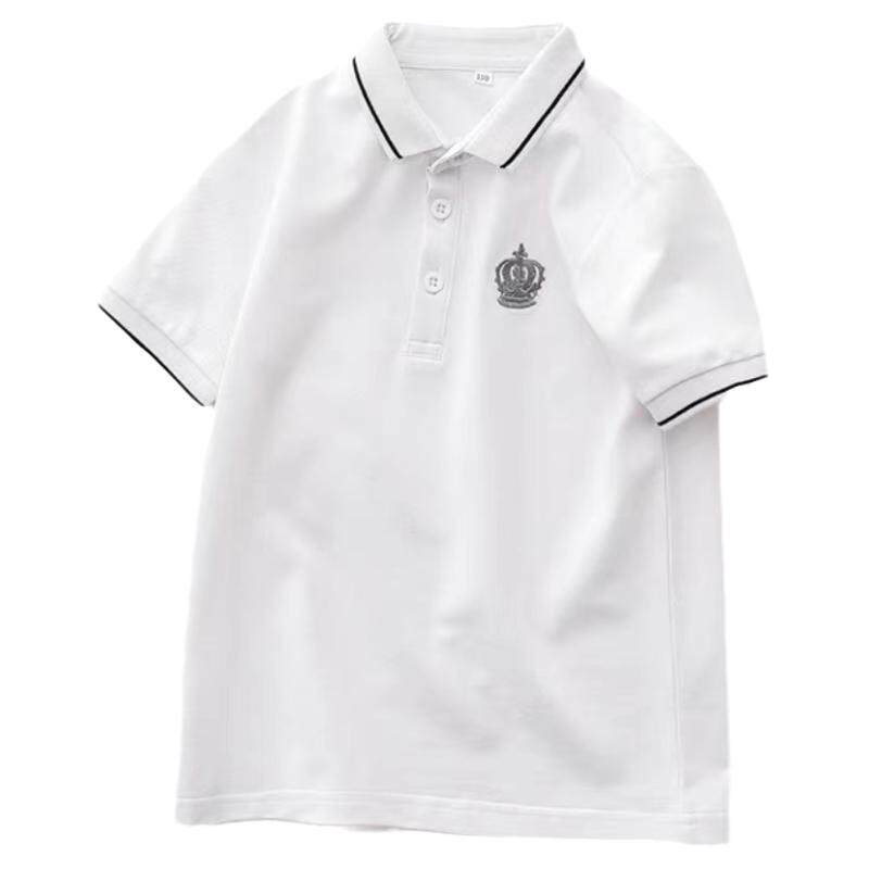 男女儿童polo衫2025春夏季装长短袖t恤翻领纯棉学生校服时尚上衣