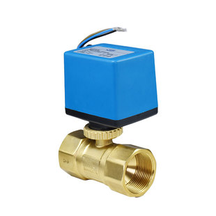 电动二通球阀三线一控二控AC220V内螺纹黄铜电动阀支持加工定做