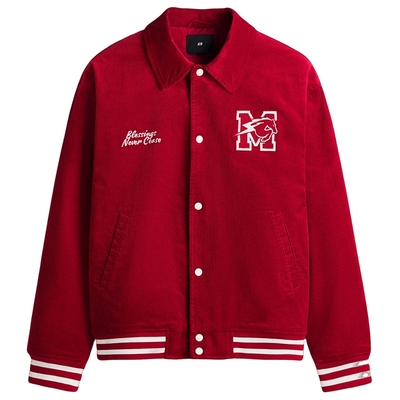 【新年系列】HM男装棉衣红色马年本命年棒球外套夹克棉服1307972