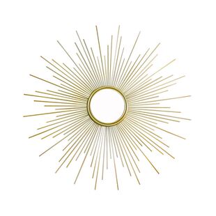 玄关铁艺太阳镜子壁饰壁挂件客厅背景墙挂饰样板房软装轻奢装饰品