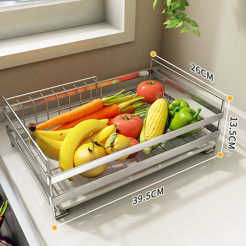 台面沥水碗碟架304不锈钢盘用品置物架餐具收纳晾放厨房碗筷架子