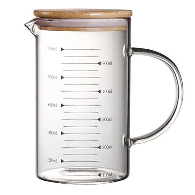 耐热玻璃量杯清晰刻度便捷易清洗