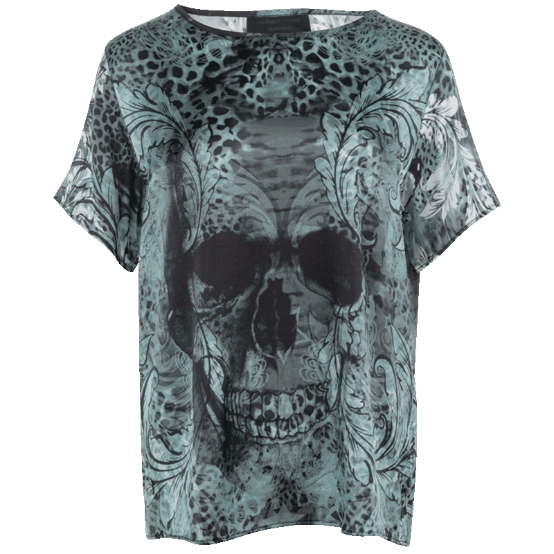 【陈列品】Philipp Plein菲利普.普兰虎头女士丝绸衫XY