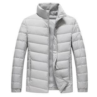 HLA/海澜之家轻薄立领羽绒服男士2025冬季新款保暖短款羽绒外套男