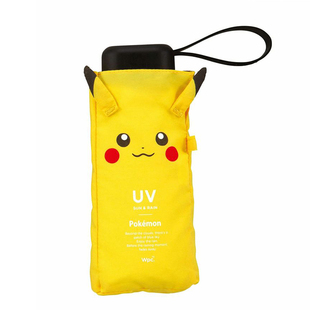 日本进口WPC伞皮卡丘晴雨遮阳防晒伞卡通宝可梦黑胶轻折叠三丽鸥