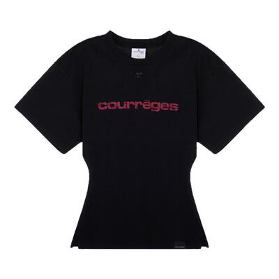 courreges 春夏新款女士字母印花短袖圆领T恤银泰百货 301574