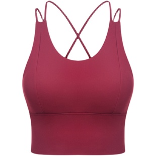 哈瓦塔高密度速干内衣女防震运动文胸跑步外穿薄款夏季瑜伽背心