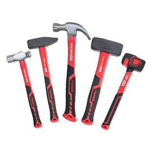 普路斯羊角锤石工锤钳工锤圆头锤橡胶锤灌注胶胶柄实心胶锤子榔头