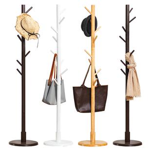 木马人挂衣架落地卧室衣帽架子置物衣服简易网红家用实木玄关包柜