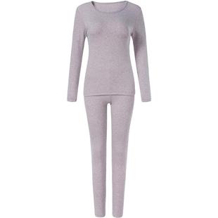 A＆Bab保暖内衣秋冬女舒柔莫代尔圆领保暖套装女士秋衣秋裤N811