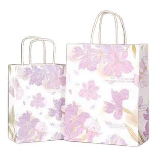 牛皮纸袋礼品袋批发外卖打包袋烘焙点心手提袋子商用可印logo定制