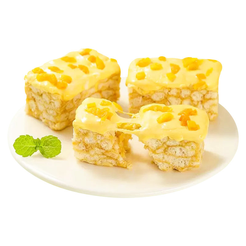 榴莲奶盖沙琪玛芒果双拼传统糕点办公室休闲零食小吃整箱早餐解馋
