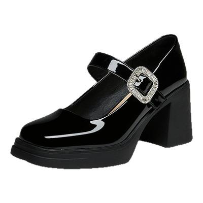 星期六官方旗舰店正品黑色单鞋女