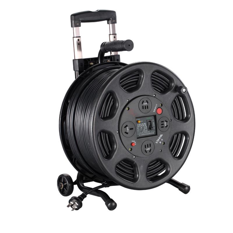 日星线缆盘带线移动绕线盘空盘电线30米卷线器线滚子100米收纳盘