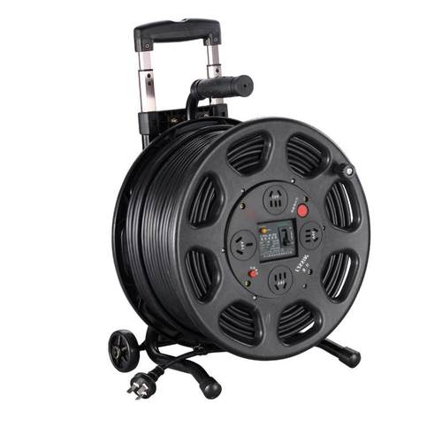 日星线缆盘带线移动绕线盘空盘电线30米卷线器线滚子100米收纳盘