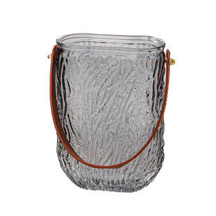 网红ins风玻璃花瓶大号U型透明水养鲜花玫瑰百合高级感客厅摆件