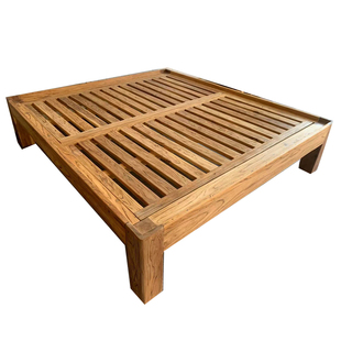 榻榻米定制纯实木床老榆木无床头床架子床排骨架硬板床床架结实