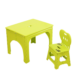 儿童玩具桌可折叠幼儿园小桌子家用宝宝写字台塑料便携式手提桌椅