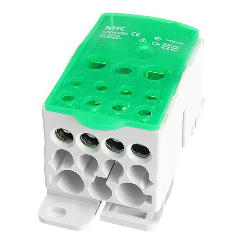UKK250/80/160A导轨式分线盒一进多出大电流分线端子盒电线分线器