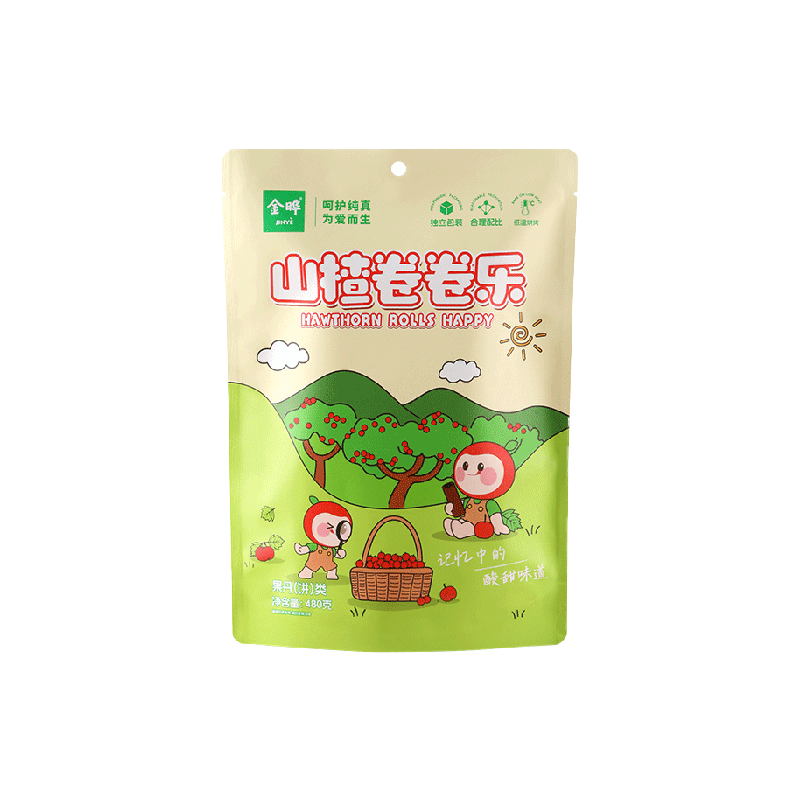 金晔山楂卷果丹皮独立装严选原料软糯酸甜果干蜜饯童年零食山楂条