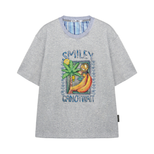 陈伟霆T恤舒适SMILEY联名珠片绣水果T恤印花夏季短袖T恤柔软亲肤