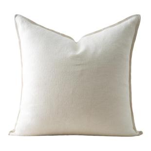 芬允【雅韵】纯亚麻抱枕民宿高档沙发靠枕别墅客厅靠垫透气抱枕套