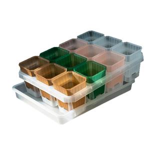 花一天堂半透7方多肉塑料花盆托架浸水盘闷养阳台控养育苗播种盘