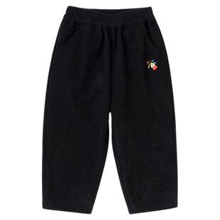 dudujia宝宝拜年服儿童裤子加绒男童休闲裤女童童装国风男宝长裤a