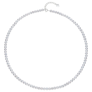 悦宫珠宝 纯爱 圆形淡水小米珠真珍珠项链手链S925银baby珠颈链