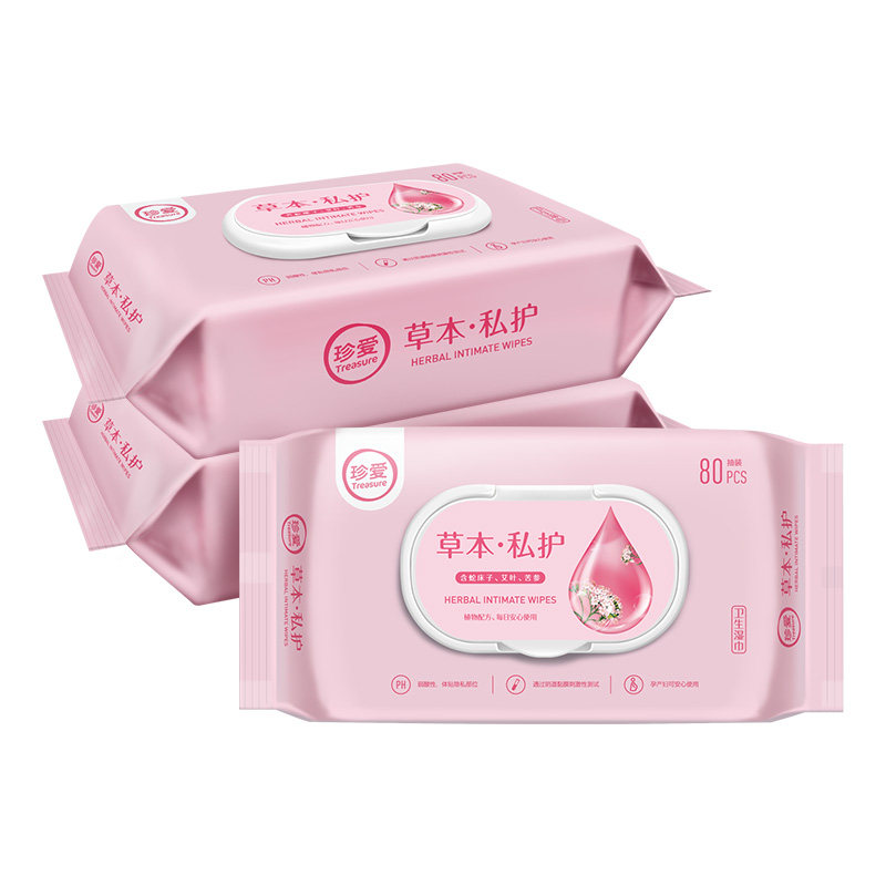 洁阴草本私护大包装房事湿纸巾