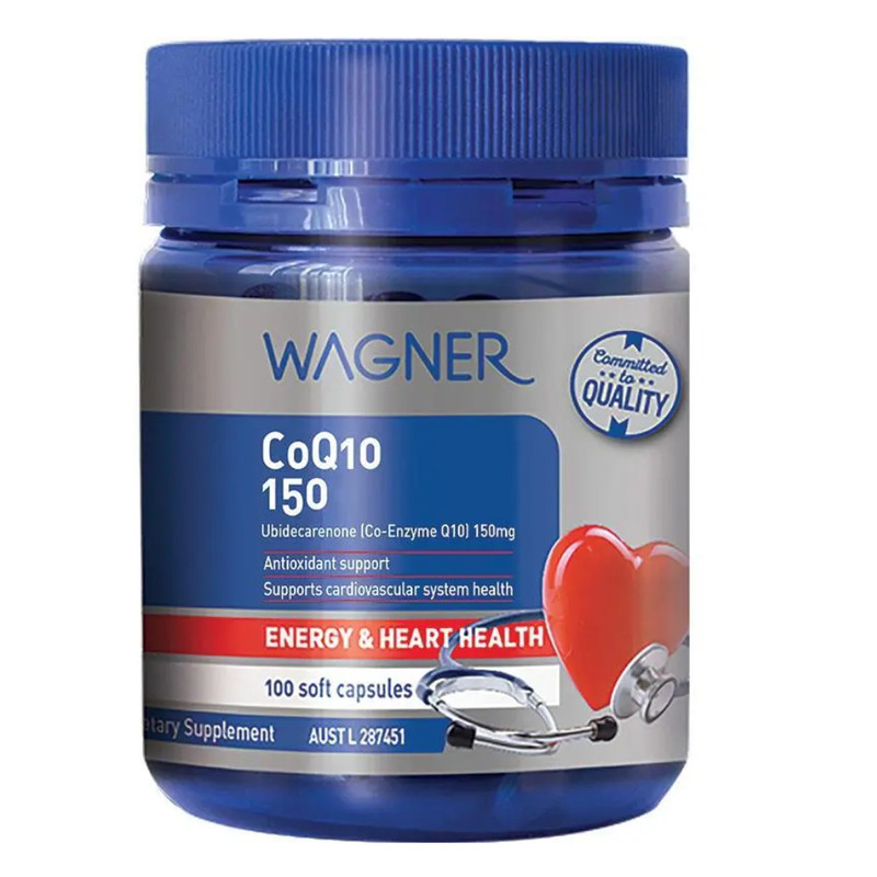 澳洲Wagner瓦格纳CoQ10 150mg 辅酶 Q10 软胶囊100粒