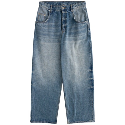 NORYBRAND复古1980S水洗直筒宽松cleanfit牛仔裤 休闲长裤vintage