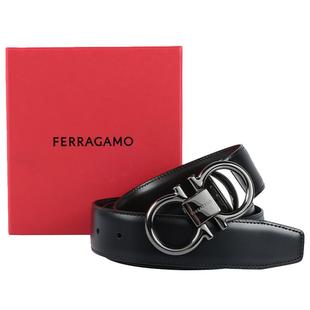 FERRAGAMO菲拉格慕男士2025新款高端品牌牛皮革腰带商务休闲皮带