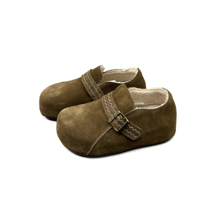 真皮羊毛加绒勃肯鞋女2025冬新款