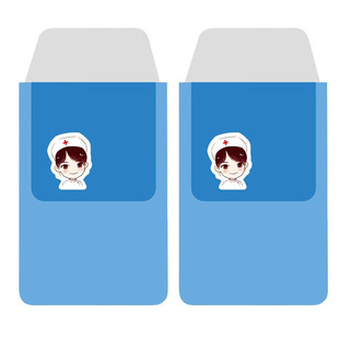 医生护士专用笔袋插笔套医用口袋创意工作服笔夹加厚彩色大容量磨砂多功能可爱卡通笔袋防漏墨保护套胸口笔插